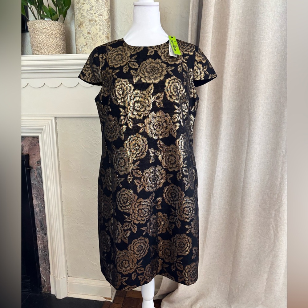 Sam Edelman NWT floral brocade cap sleeve dress woman’s 14